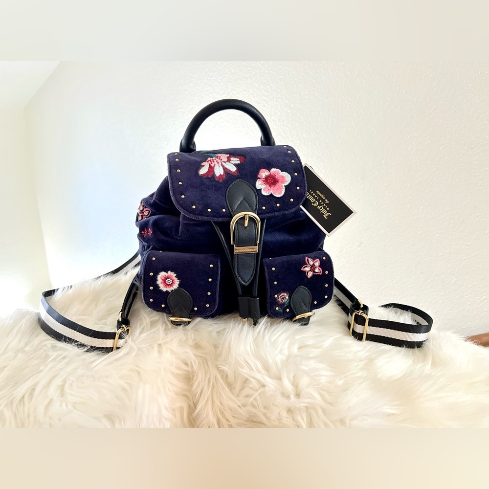 NWT Blue Pink Floral Vintage Y2K Juicy Couture Backpack